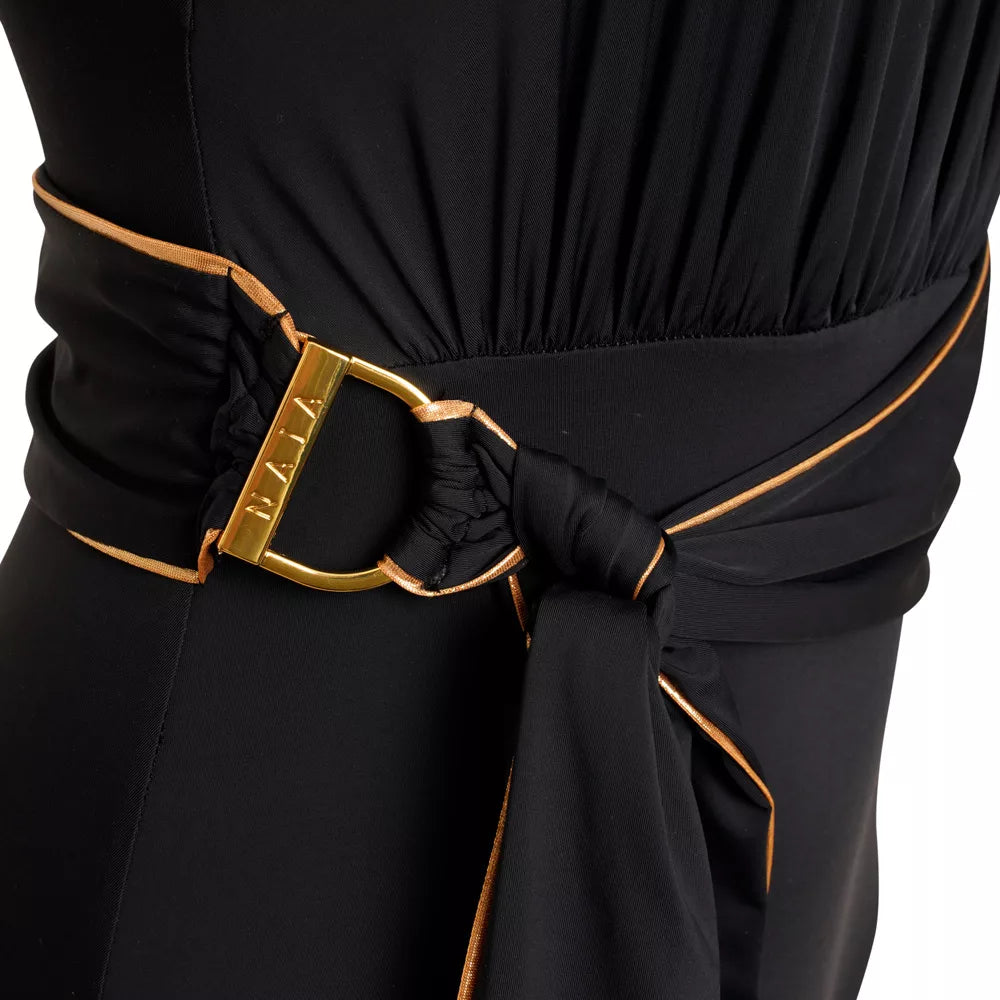 Positano One Shoulder Swimsuit in Black