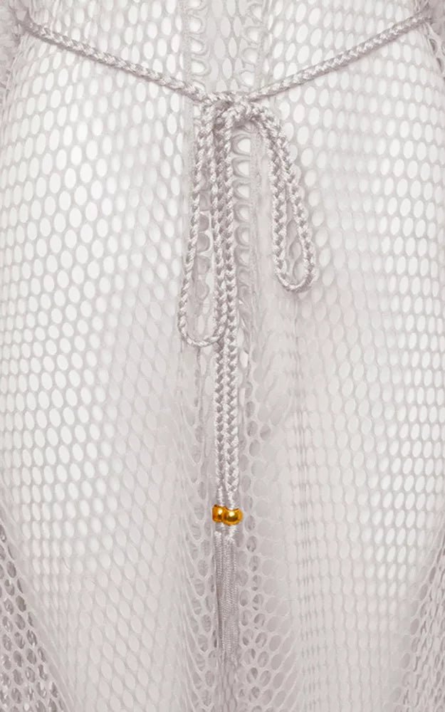 Rosa Mesh Kaftan in White