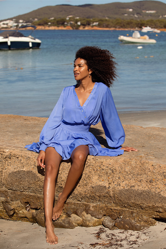 Celia Dress in Persian Jewel Blue