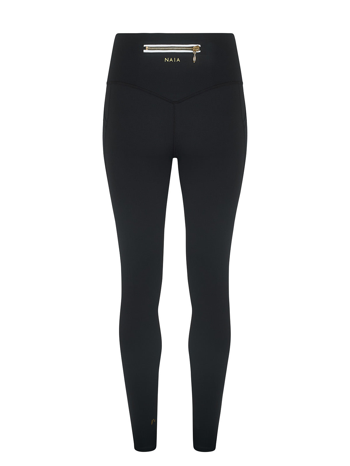 Billie legging in black with white piping detAil from NAIA Active active wear collection