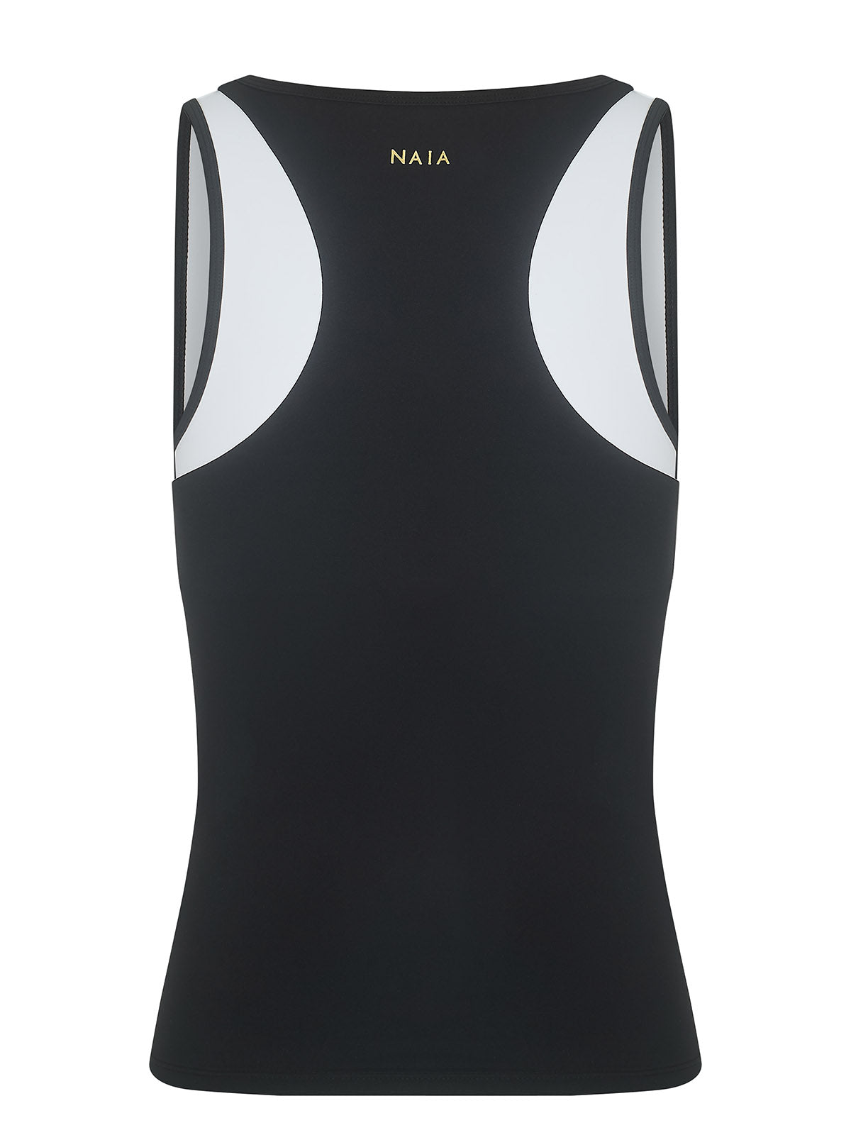 Billie Tipped vest black with white piping detail from NAIA Active active wear collection