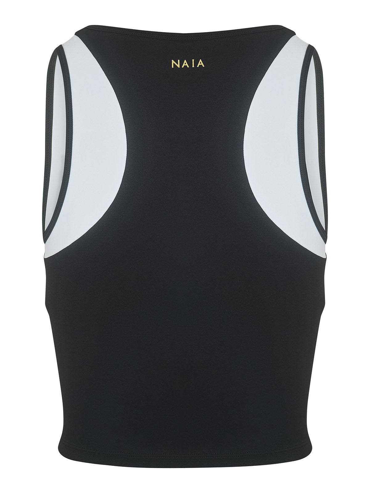 Billie Tipped Bra Top vest white piping detail from NAIA Active active wear collection