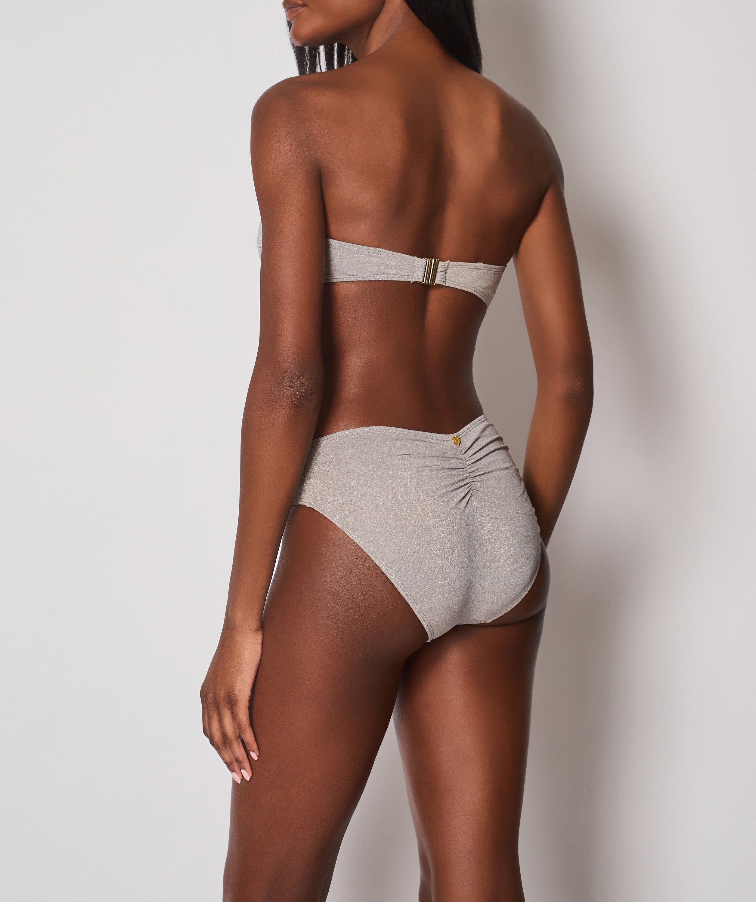 Selene Bikini Brief in Pewter Sparkle