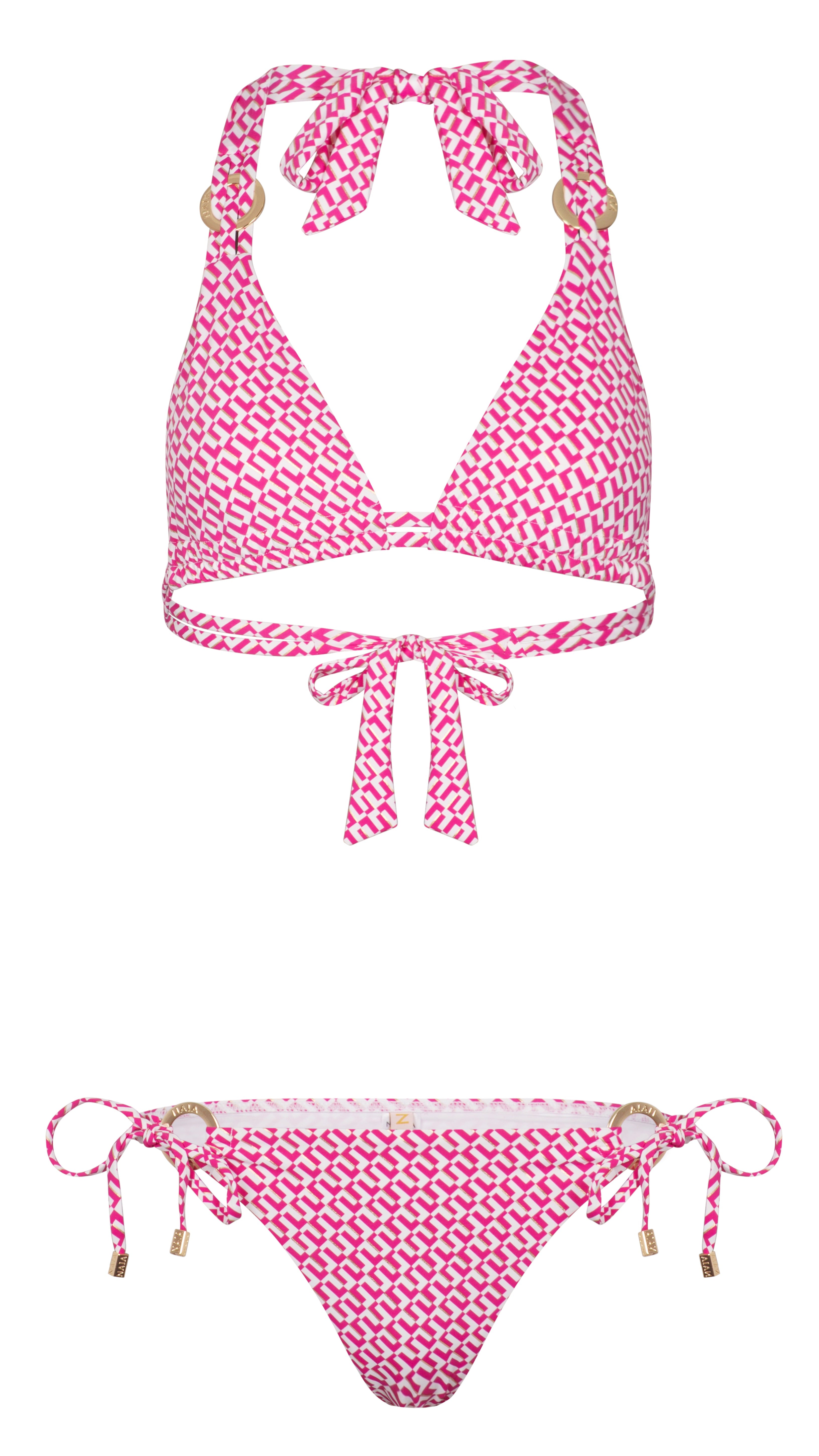 Ursula Bikini Brief in Pink Geo Print