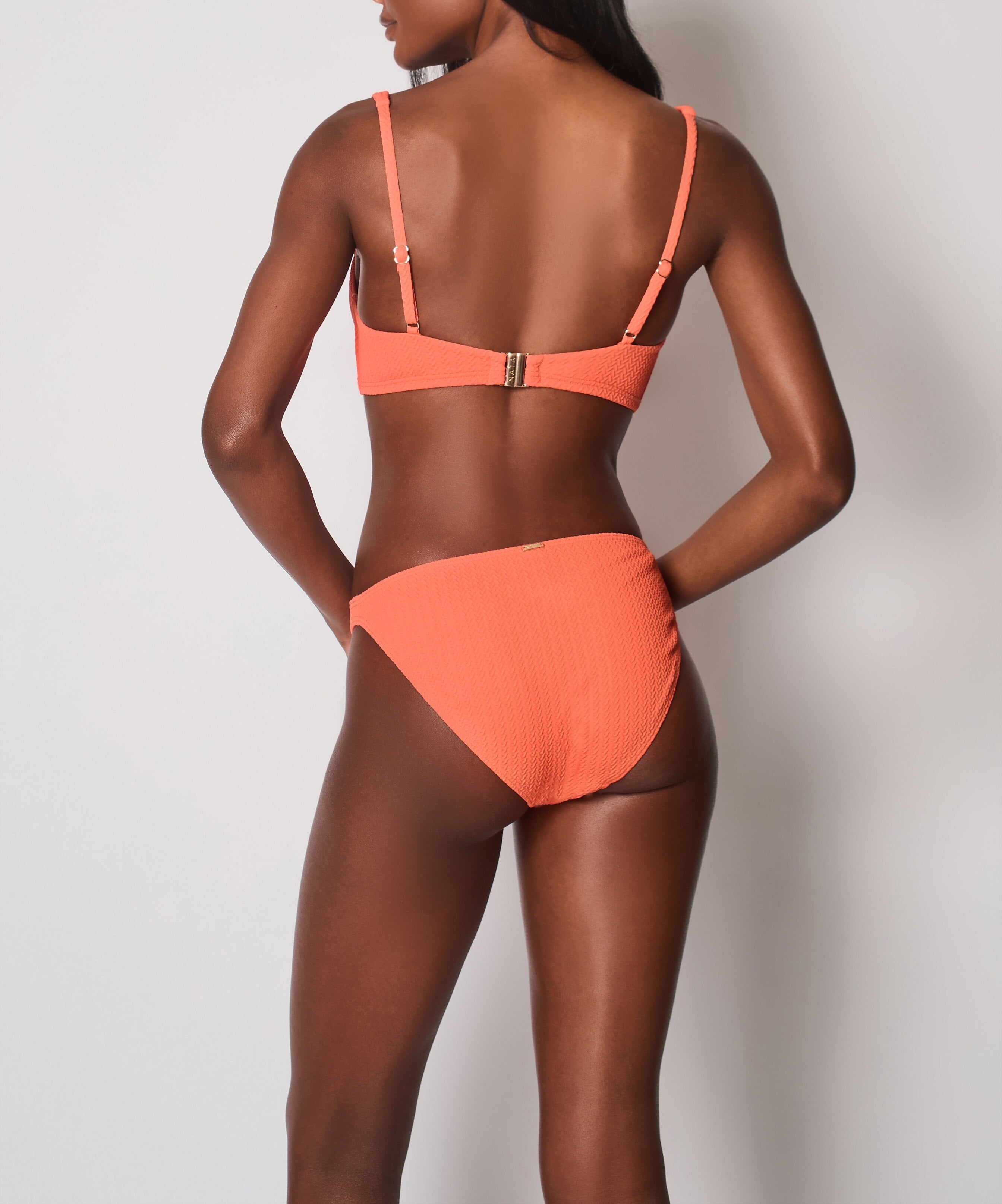 Bahamas Zip Up Bikini Top in Cardamom Orange