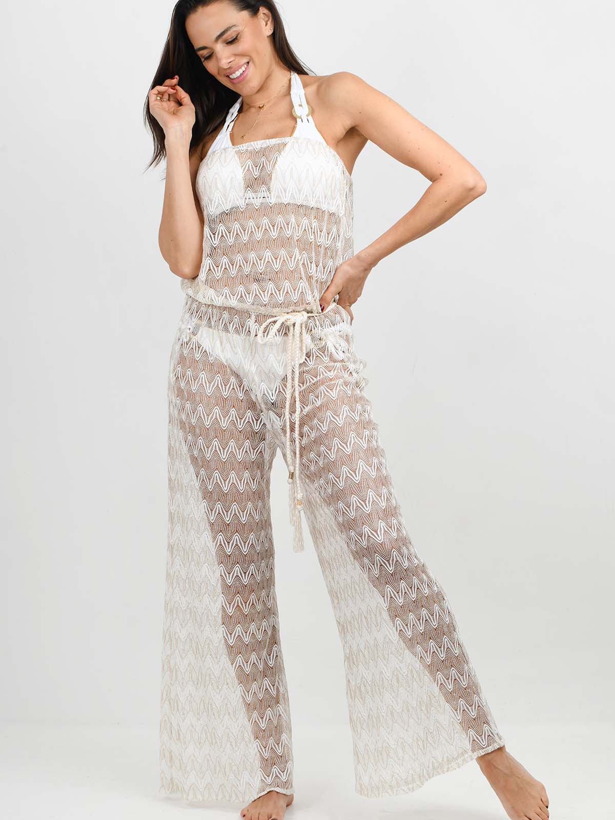 Ibiza jumpsuit - SS26 The Golden Hour Collection NAIA Beach luxury swimwear and resort wear