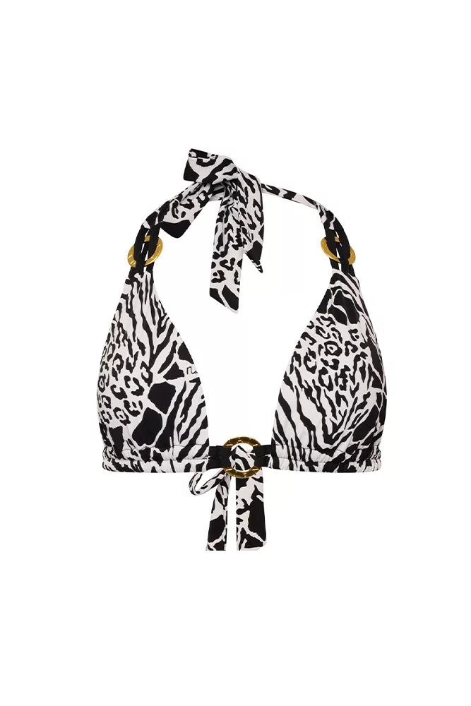 Ursula Bikini Top Monochrome Animal