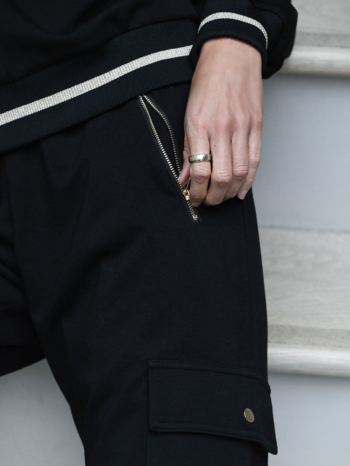 Dee Zip Jogger Pant Black