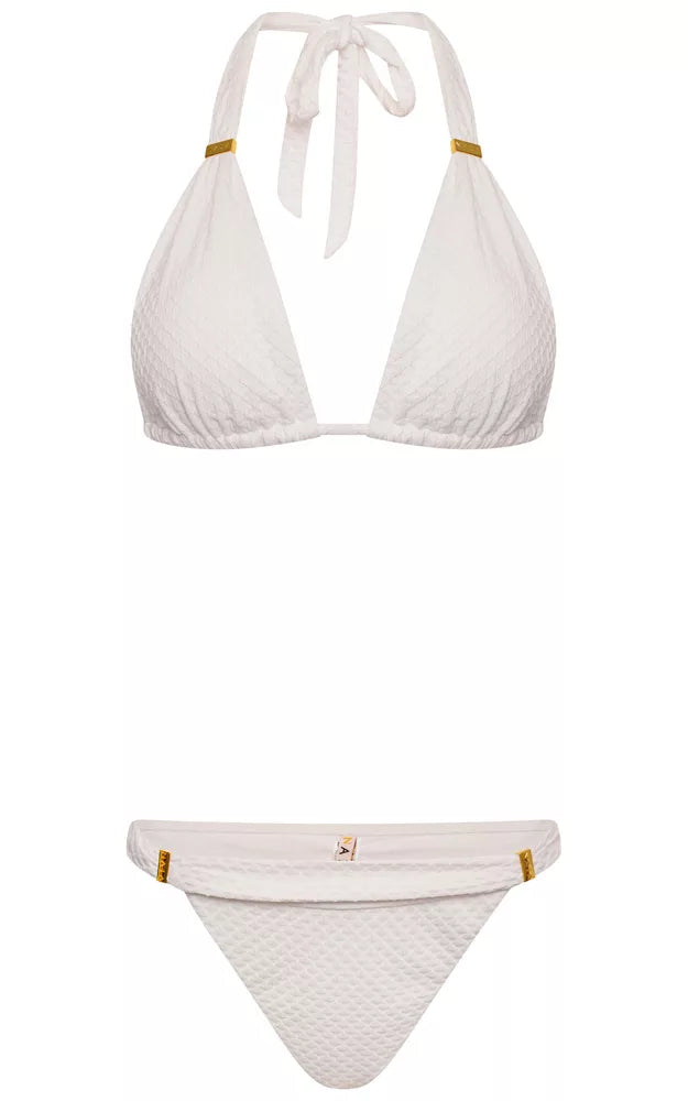 Maia Bikini Top in White Diamond