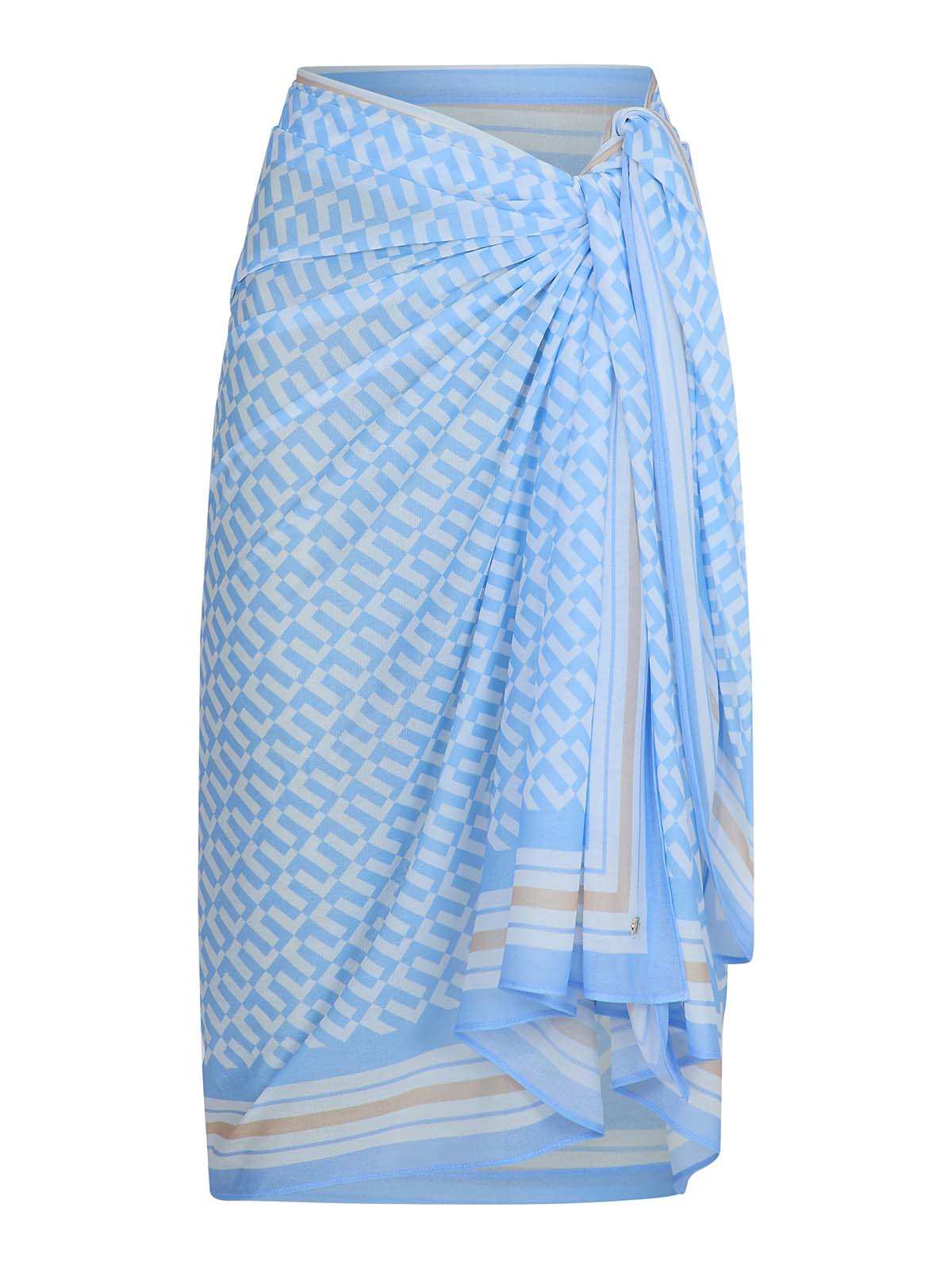 Blue geo print sarong - SS26 The Golden Hour Collection NAIA Beach