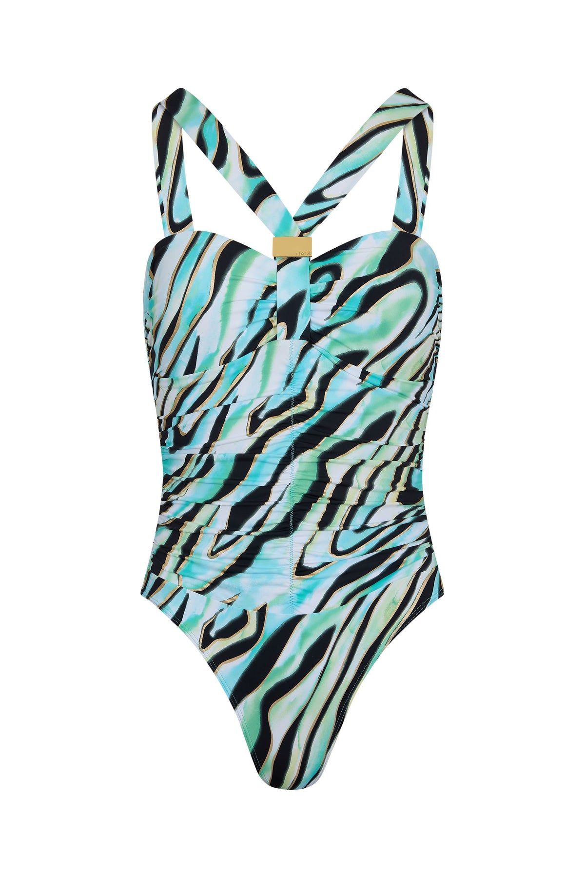 Selene Swimsuit Zebra Print with Foil