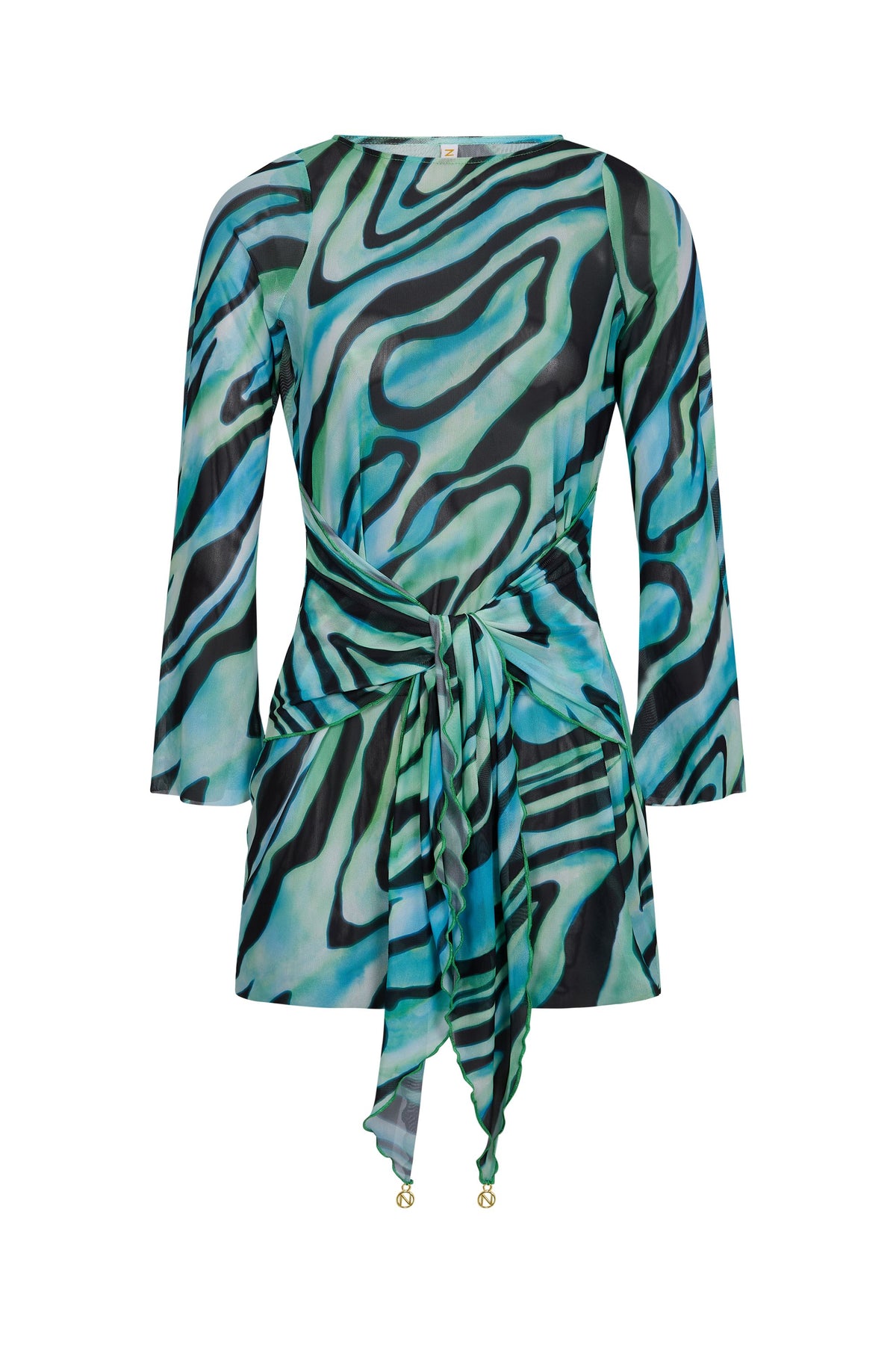Miami Mesh Dress Zebra Print