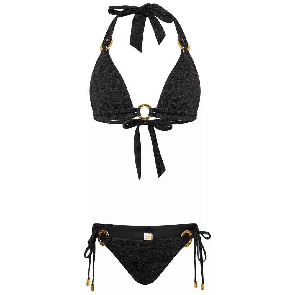 Ursula Weave Trim Bikini Brief Black