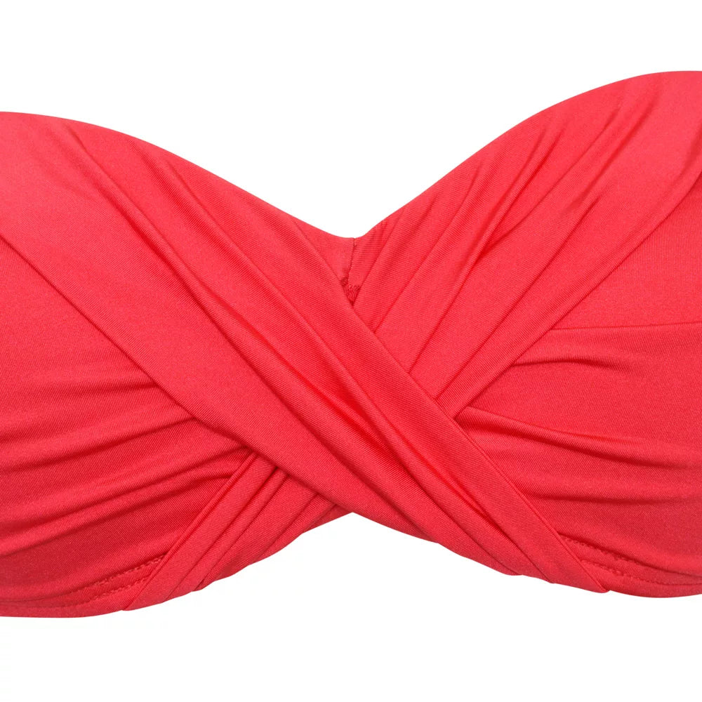 Eze Frill Bikini Top Mustique Magenta