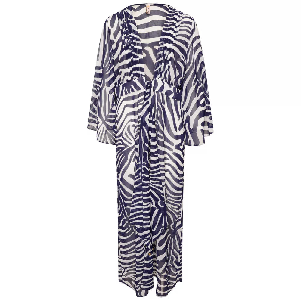 Ella Kaftan Navy Zebra
