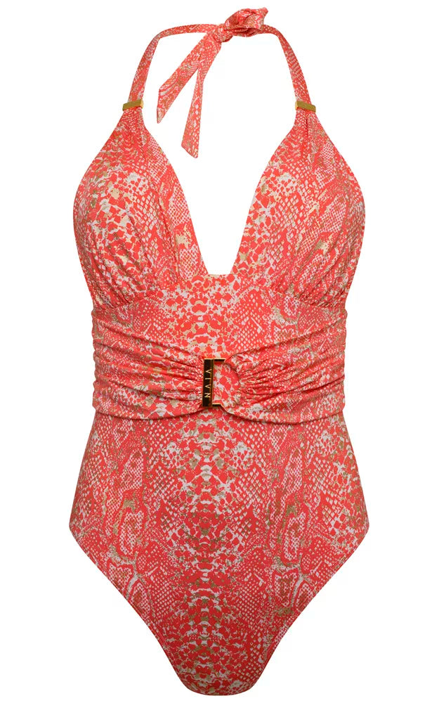 Goldie Snake Swimsuit Sunkissed Coral