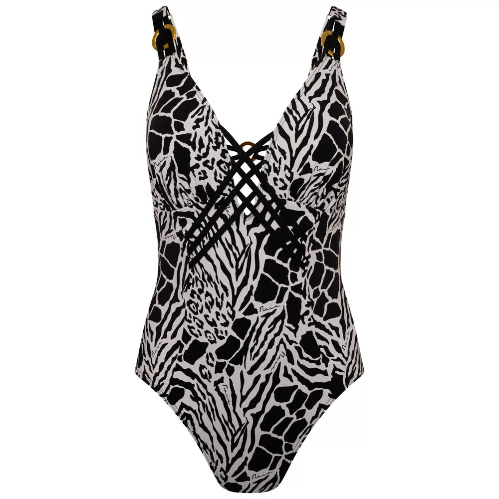 Raquel Swimsuit Monochrome Animal
