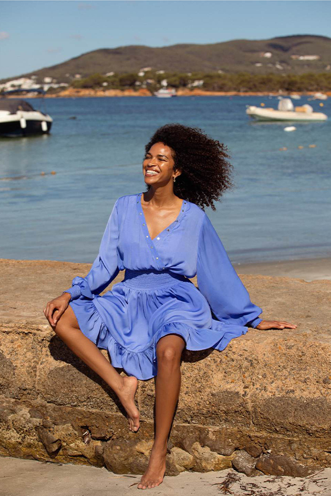 Celia Dress in Persian Jewel Blue