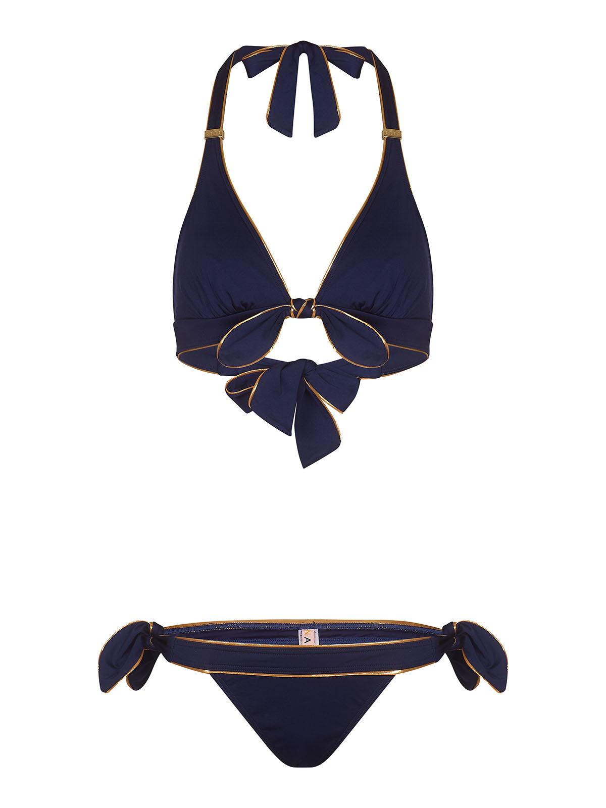 Amalfi Bikini Set Navy and Gold