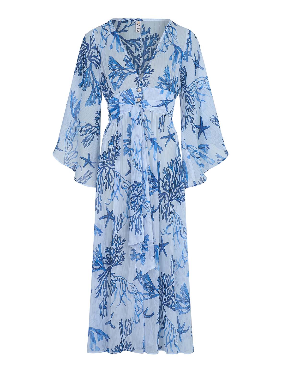 The Barcelona kaftan in La Mer by NAIA Beach  Luxury Swimwear SS26 The Golden Hour collection 