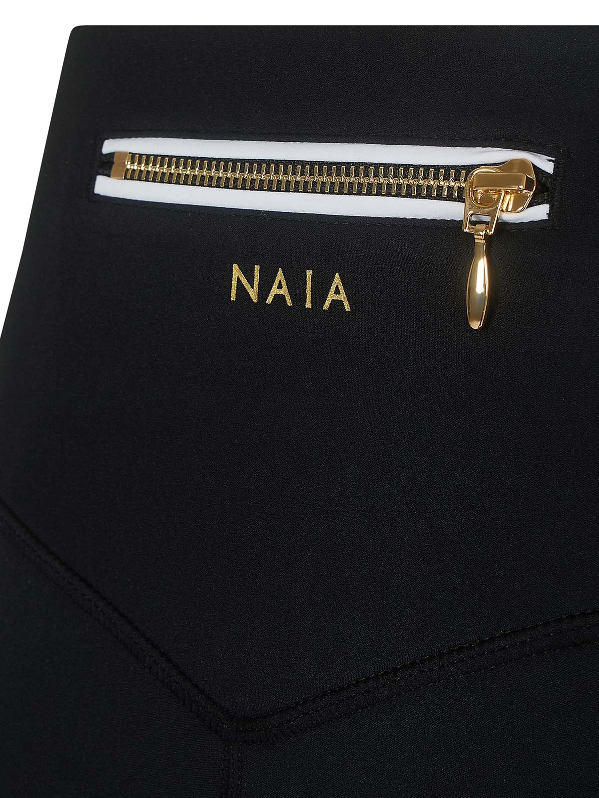  Billie  legging in black with white piping detAil from NAIA Active active wear collection