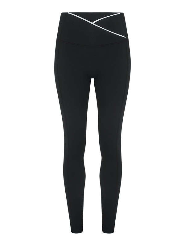  Billie  legging in black with white piping detAil from NAIA Active active wear collection