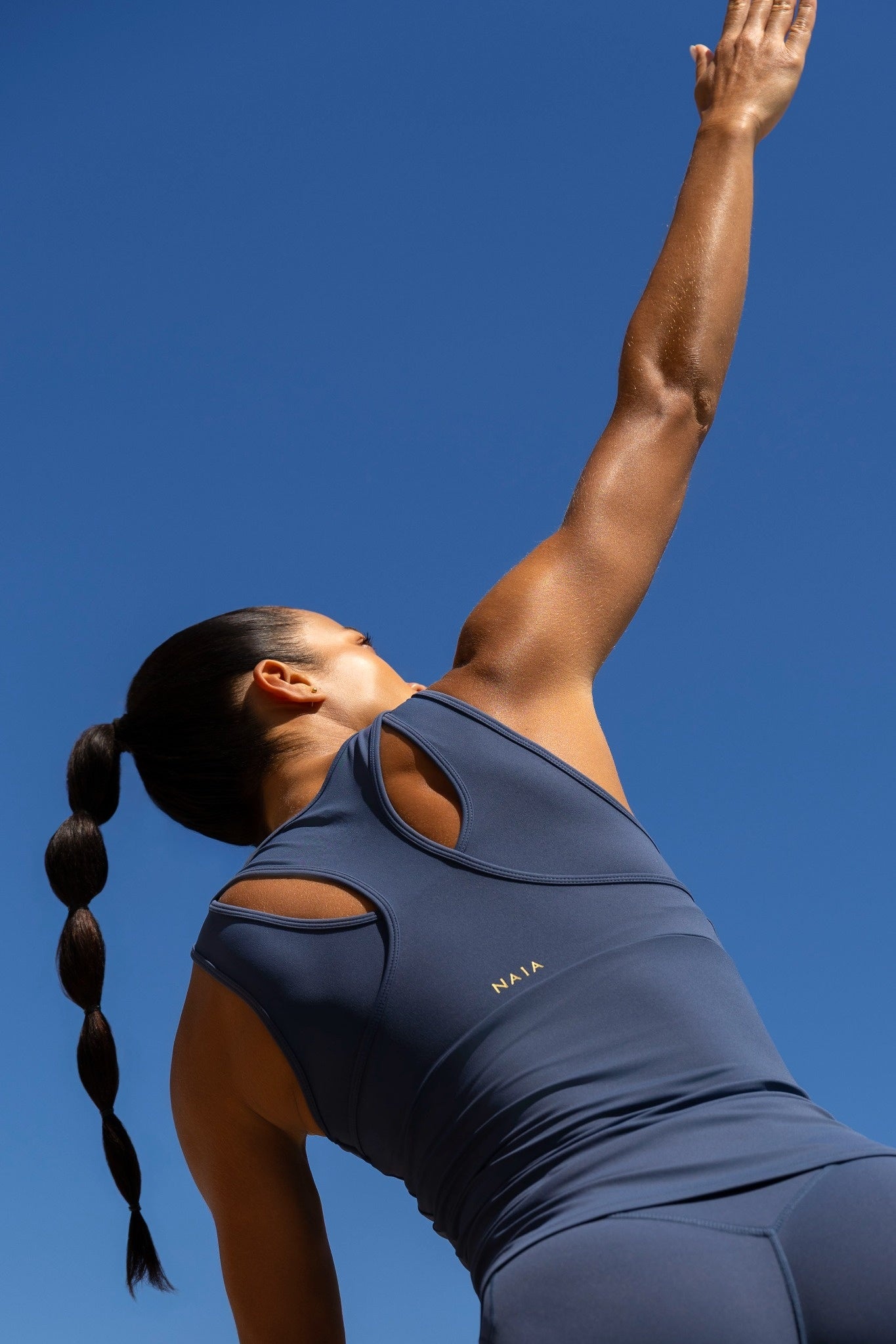 Simone Tipped Vest Blue