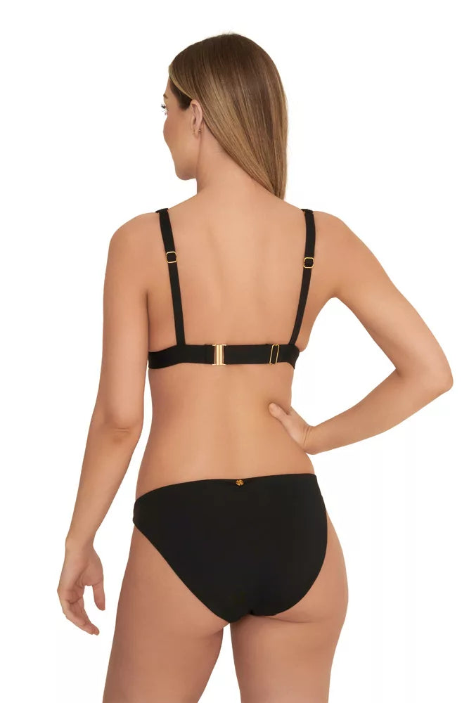 Phoebe Bikini Top Black And Gold
