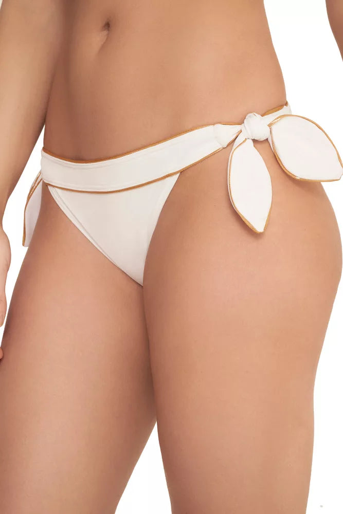 Amalfi White And Gold Bikini Brief