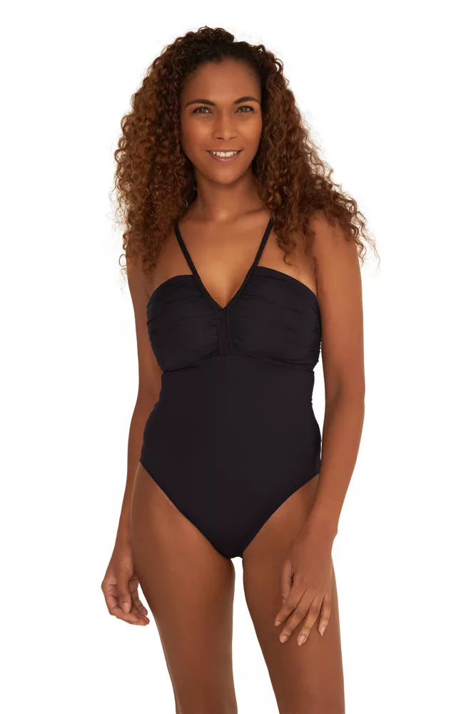 Monaco Plait Detail Swimsuit Black NAIA Beach