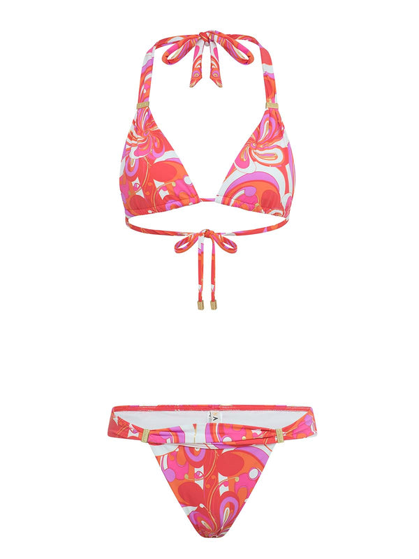 Maia Bikini in Dolce Vita Print by NAIA Beach  Luxury Swimwear SS26 The Golden Hour collection 
