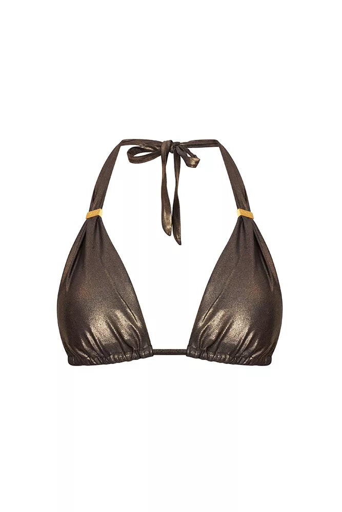 Maia Bikini Top in Gold Dust