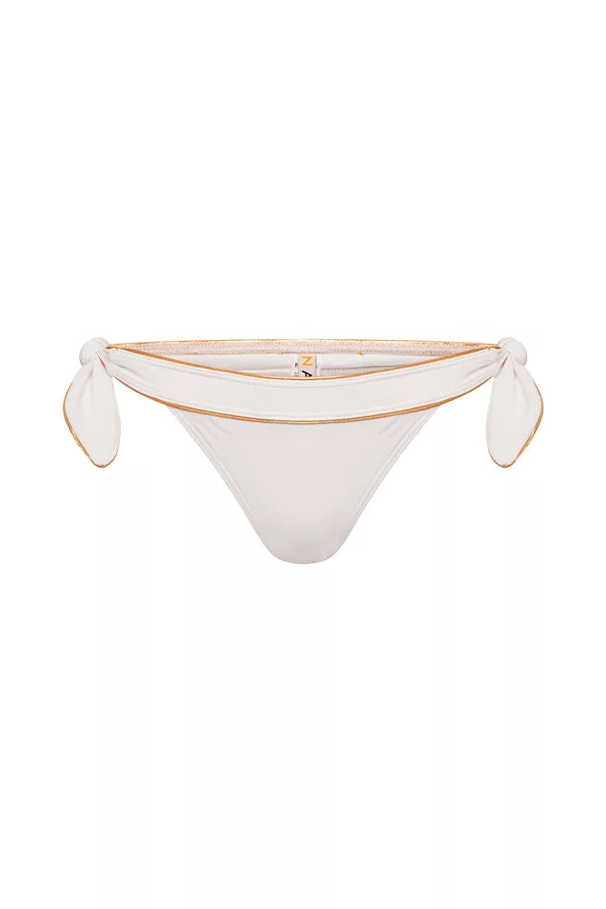 Amalfi White And Gold Bikini Brief