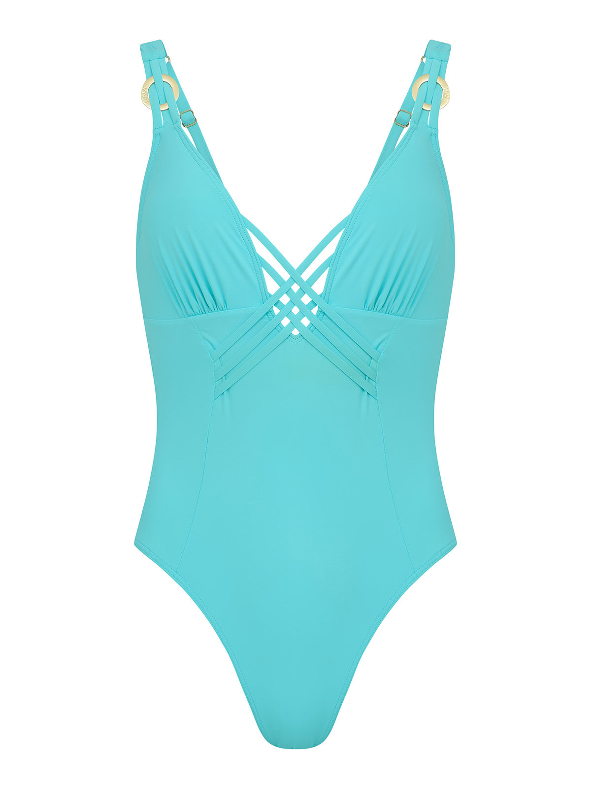 Raquel swimsuit in aqua from the SS26  Golden Hour Collection NAIA Beach 
