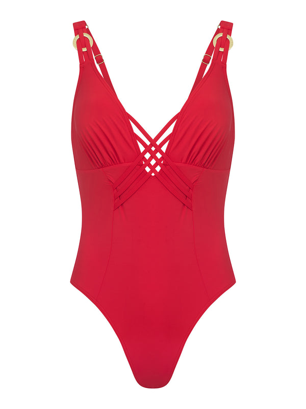 Raquel swimsuiti in fiery red    - SS26 The Golden Hour Collection NAIA Beach