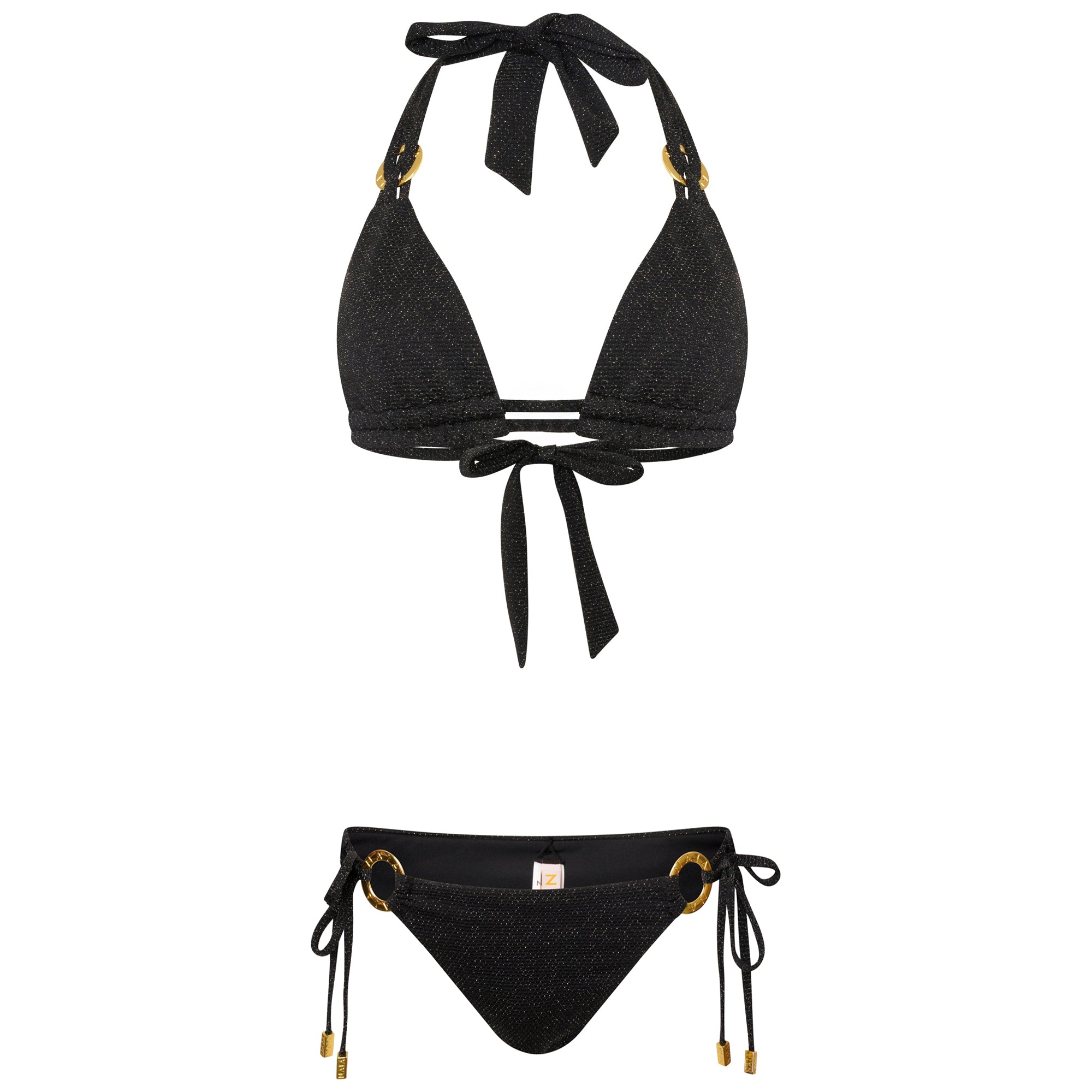 Ursula bikini in black sparkle by NAIA Beach SS26