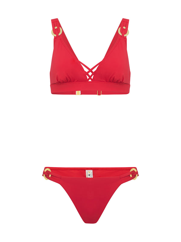 Phoebe bikini in fiery red    - SS26 The Golden Hour Collection NAIA Beach