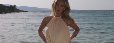 NAIA beach swimwear Golden hour Ocean and Aqua collection SS26 - The Golden Collection - luxury bikinis and swimsuits and resortwear 