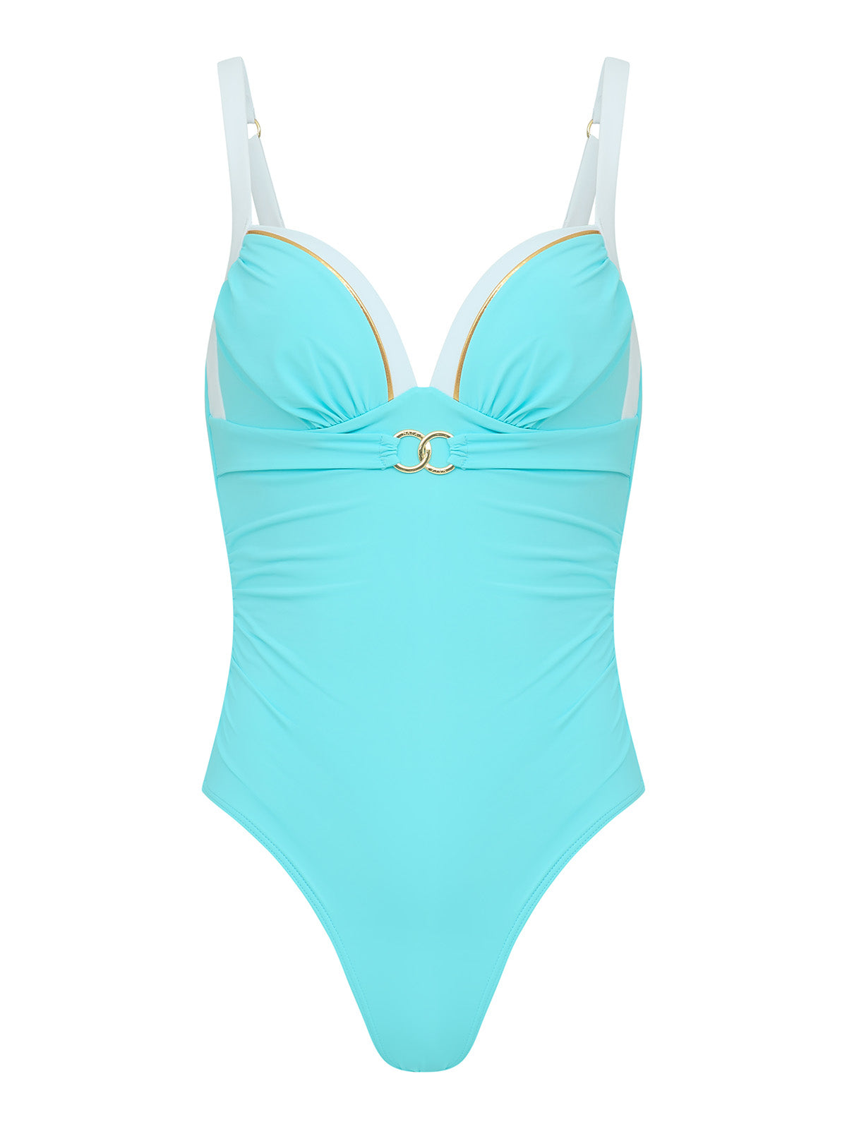 The Riviera swimsuit  in aqua  - SS26 The Golden Hour Collection NAIA Beach 