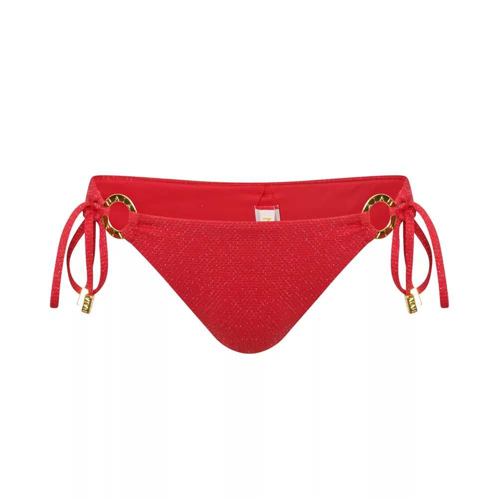 Ursula Weave Trim Bikini Brief Red