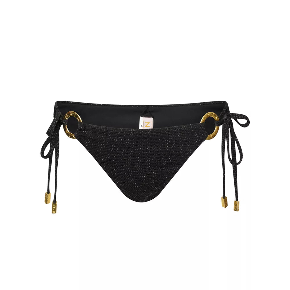 Ursula Weave Trim Bikini Brief Black